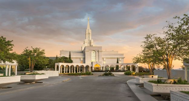 Picture of Bountiful Temple Warm Sunset