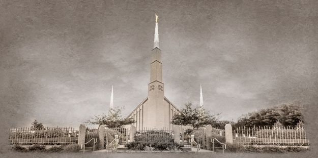Picture of Boise Temple - Time and All Eternity (gray series)