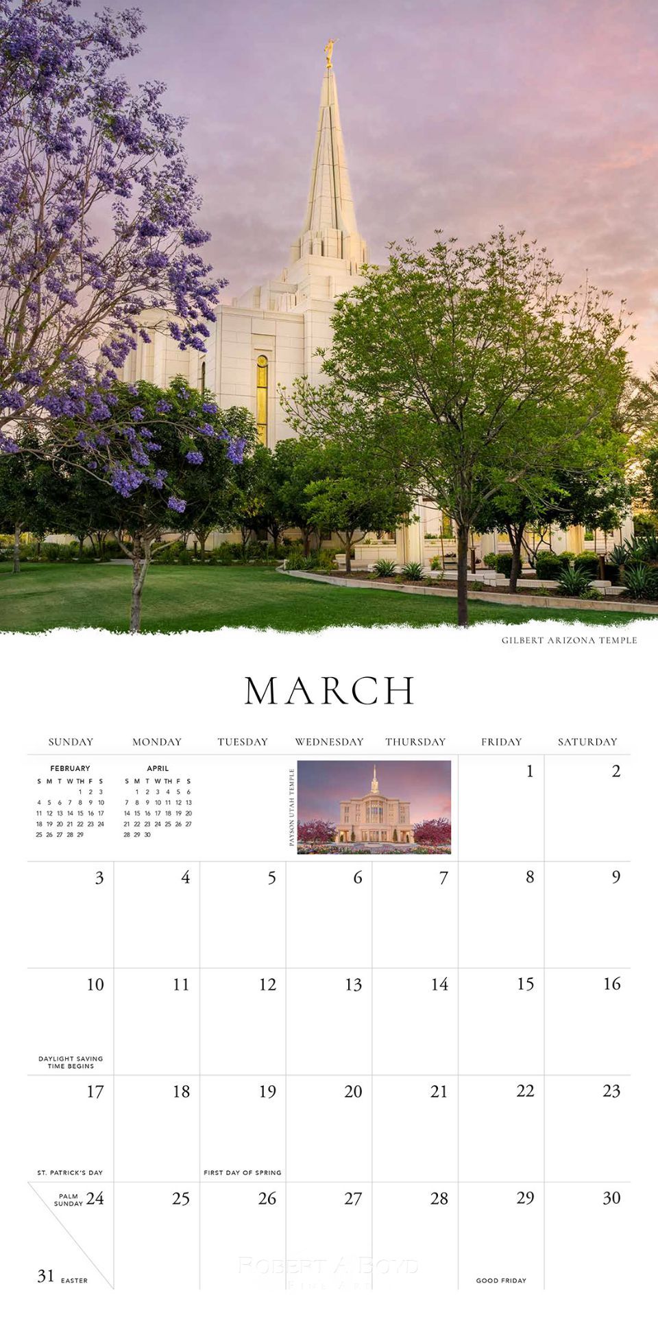 2024 Temple Calendar A House of Glory. Robert A. Boyd Fine Art and