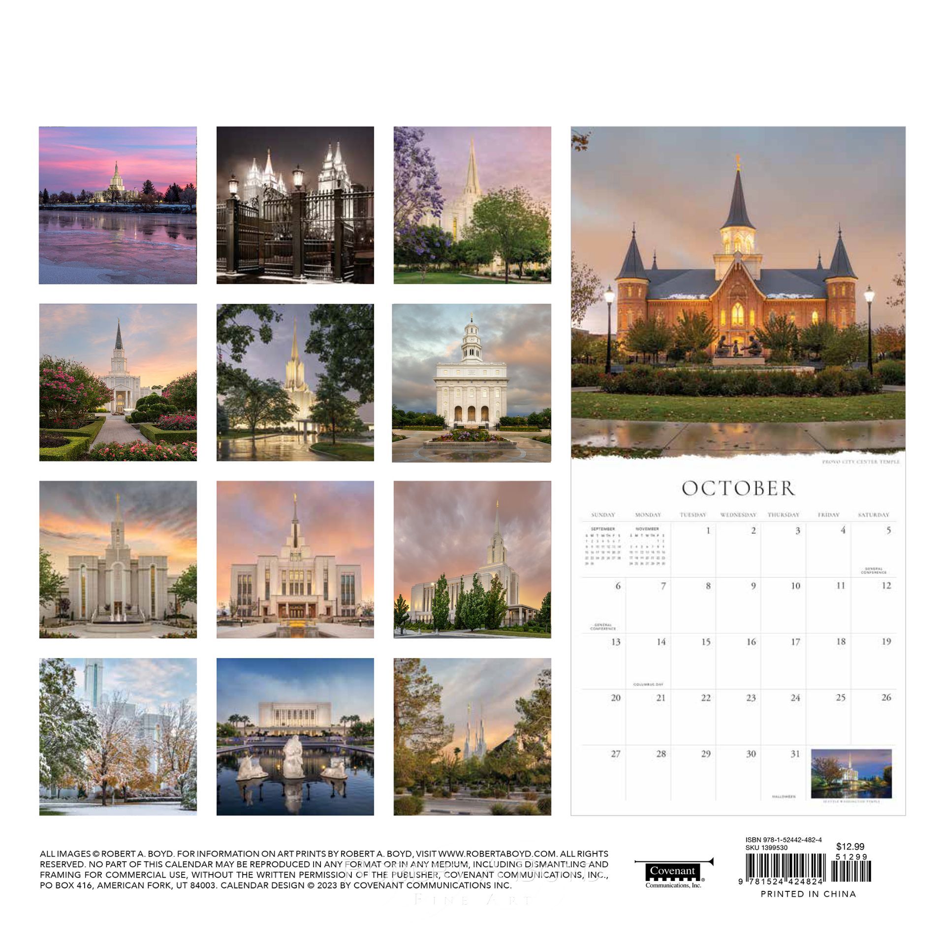 2024 Temple Calendar A House of Glory. Robert A. Boyd Fine Art and